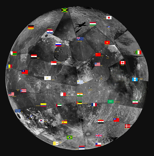 The moon is our closest celestial body and by far the brightest object in