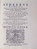 Frontispiece of Galileo's Sidereus Nuncius