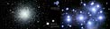 Panel: Hercules Globular Cluster and the Pleiades