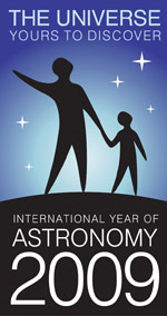 Much of the material produced in 2009 carries the distinctive astronomy year logo (Credit: IYA2009)